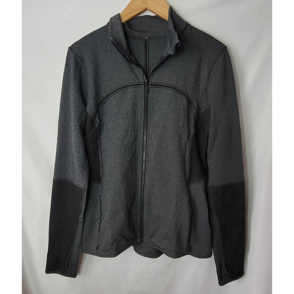 Lululemon- Women's Mesh is More Gray zip up jacket- size 12